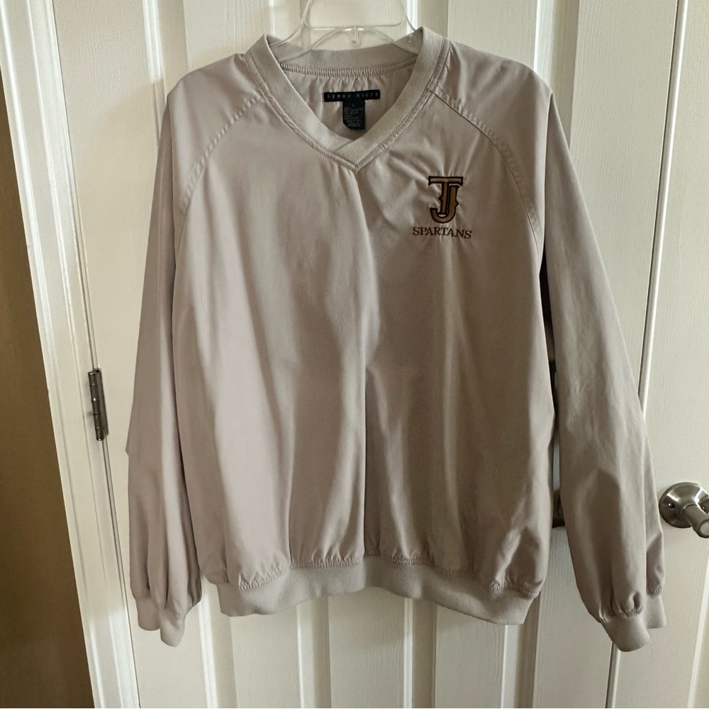 Vintage Y2K Perry Ellis Golf Jacket Embroidered TJ Spartans Logo Men's size L